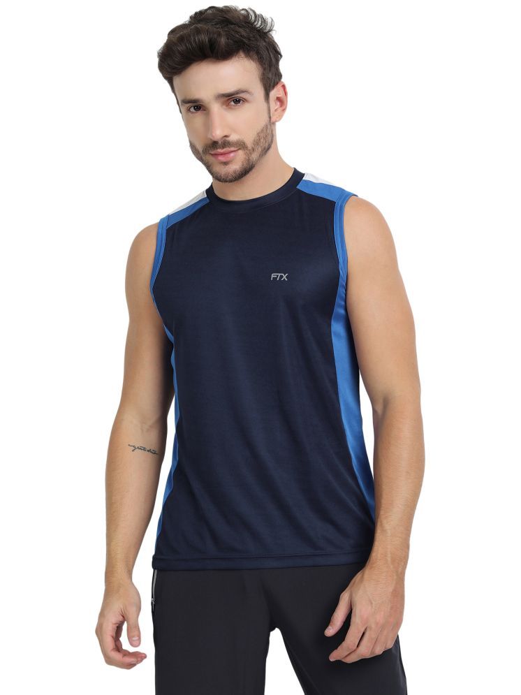     			FTX Pack of 1 Polyester Regular Fit Men's T-Shirt ( Navy )