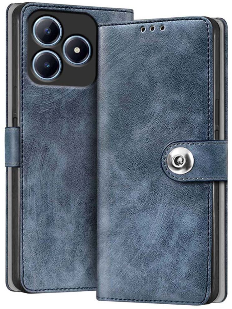     			Fashionury Blue Flip Cover Leather Compatible For Realme C63 ( Pack of 1 )