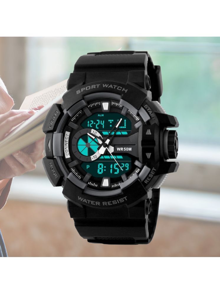     			Harbor Black Resin Analog-Digital Men's Watch