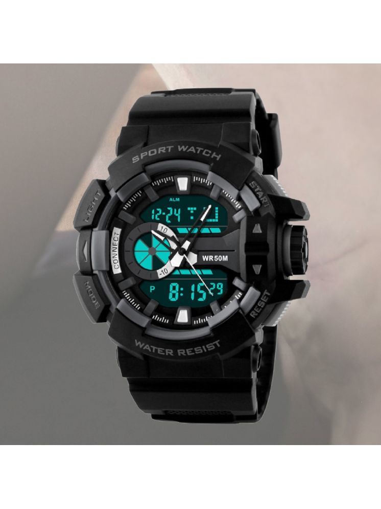     			Harbor Black Resin Analog-Digital Men's Watch