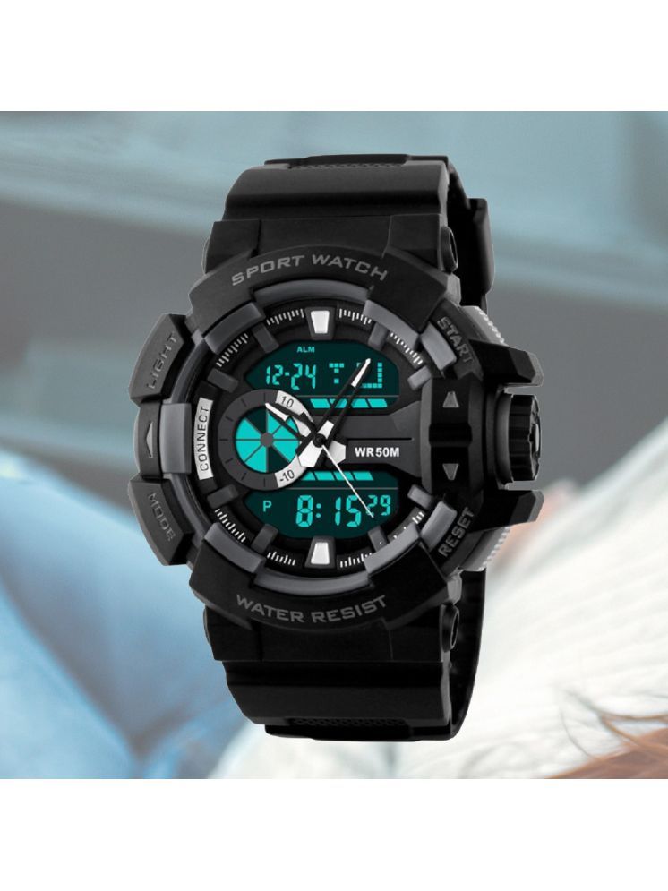     			Harbor Black Resin Analog-Digital Men's Watch