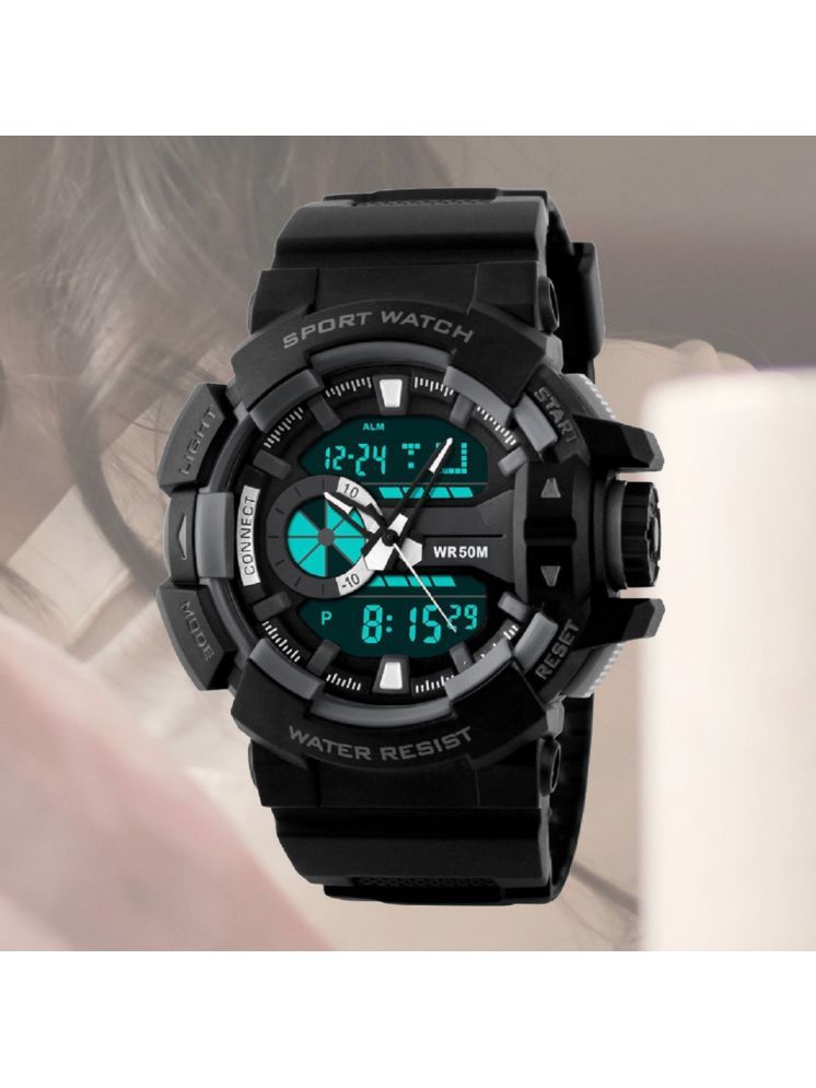     			Harbor Black Resin Analog-Digital Men's Watch