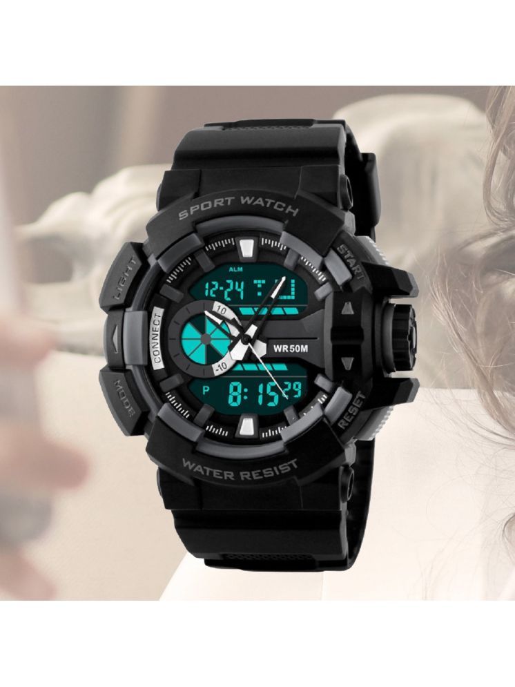     			Harbor Black Resin Analog-Digital Men's Watch