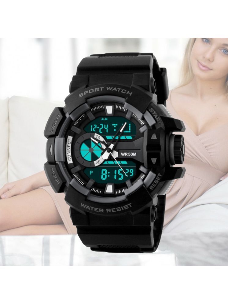     			Harbor Black Resin Analog-Digital Men's Watch