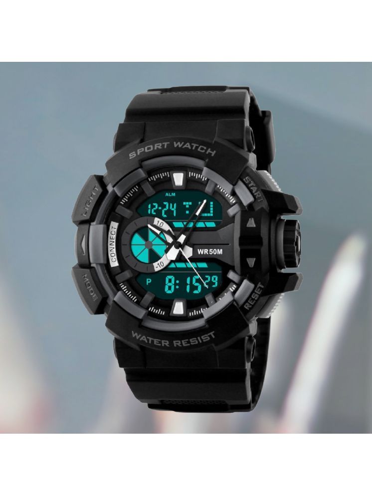     			Harbor Black Resin Analog-Digital Men's Watch