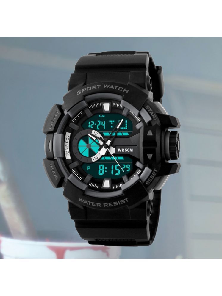     			Harbor Black Resin Analog-Digital Men's Watch