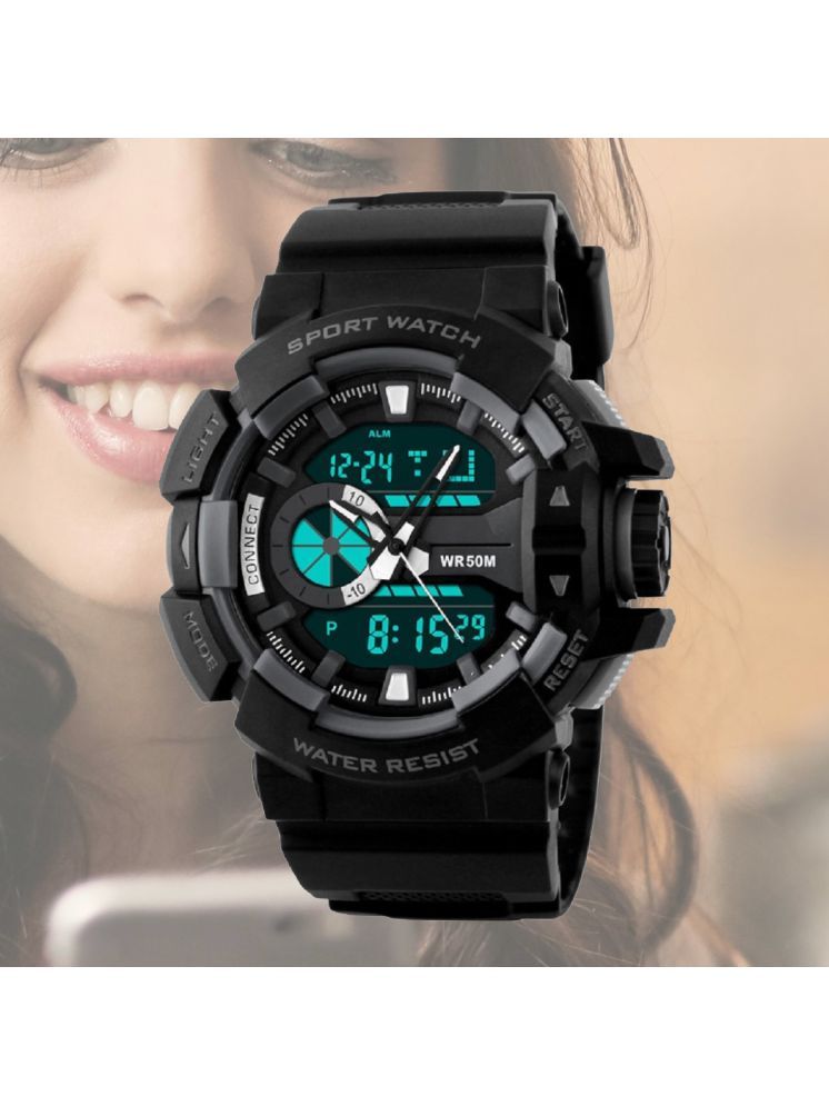     			Harbor Black Resin Analog-Digital Men's Watch