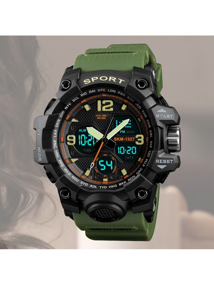     			Harbor Green Silicon Analog-Digital Men's Watch