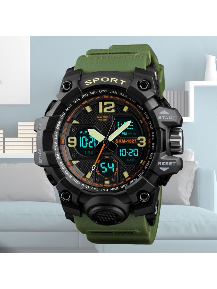     			Harbor Green Silicon Analog-Digital Men's Watch