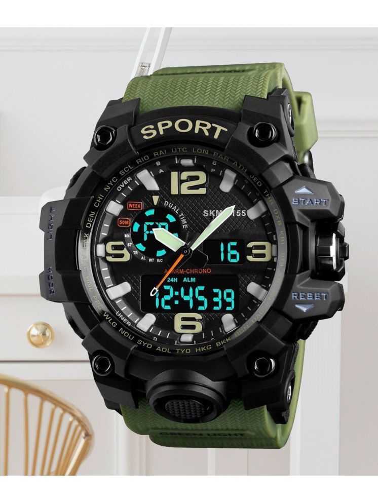     			Harbor Green Silicon Analog-Digital Men's Watch