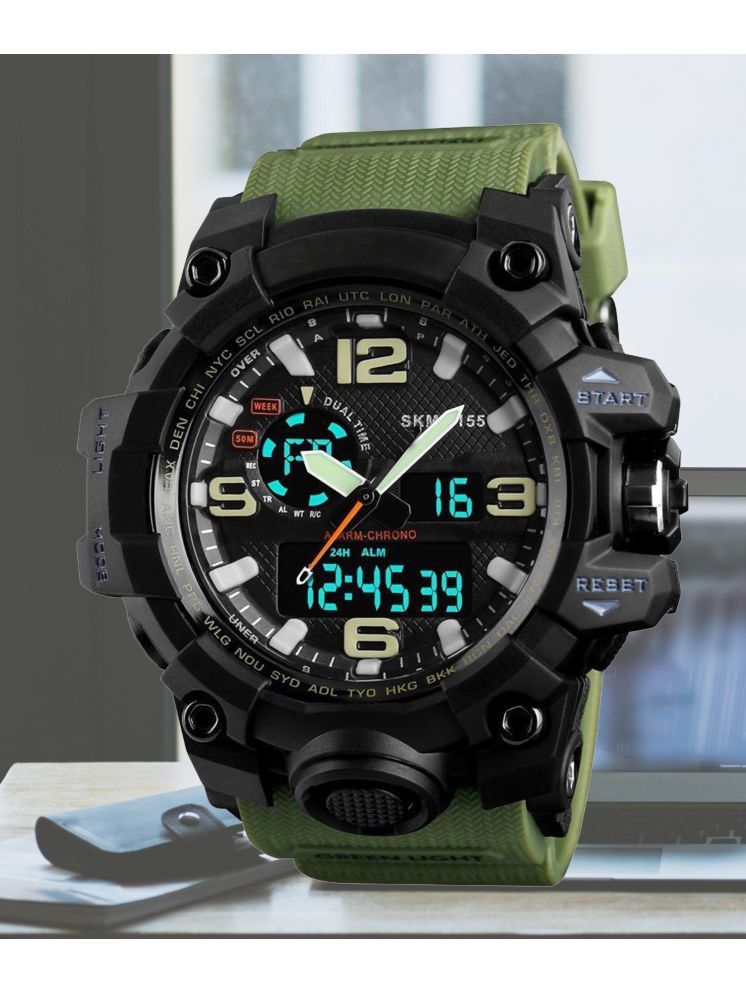     			Harbor Green Silicon Analog-Digital Men's Watch