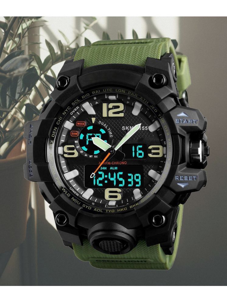     			Harbor Green Silicon Analog-Digital Men's Watch