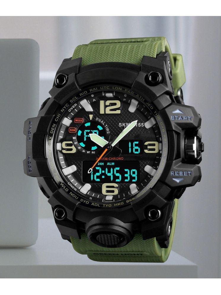     			Harbor Green Silicon Analog-Digital Men's Watch