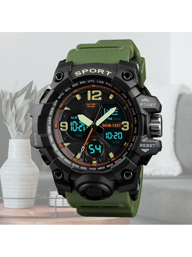     			Harbor Green Silicon Analog-Digital Men's Watch