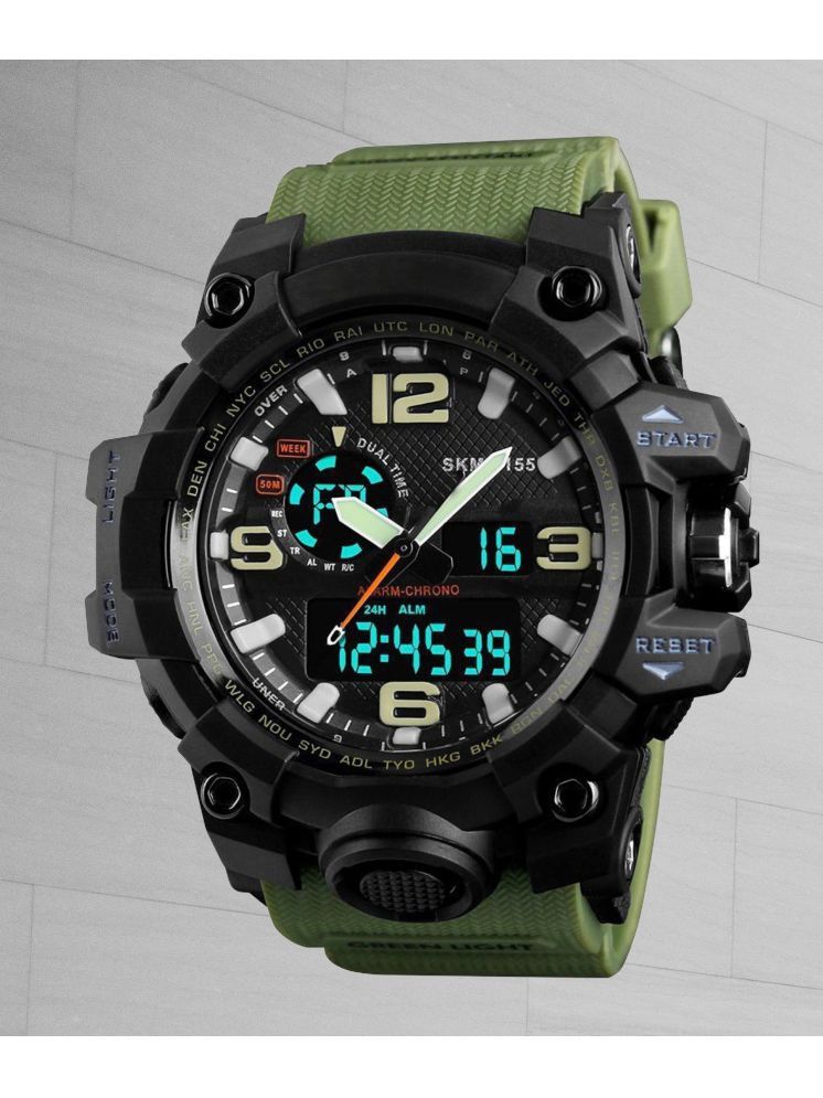     			Harbor Green Silicon Analog-Digital Men's Watch