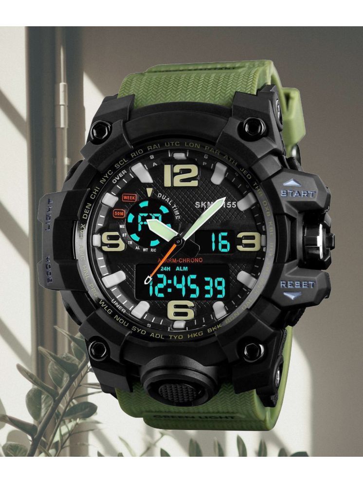     			Harbor Green Silicon Analog-Digital Men's Watch