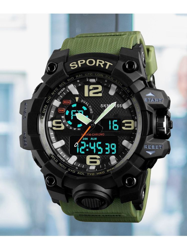     			Harbor Green Silicon Analog-Digital Men's Watch