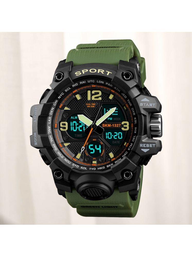     			Harbor Green Silicon Analog-Digital Men's Watch