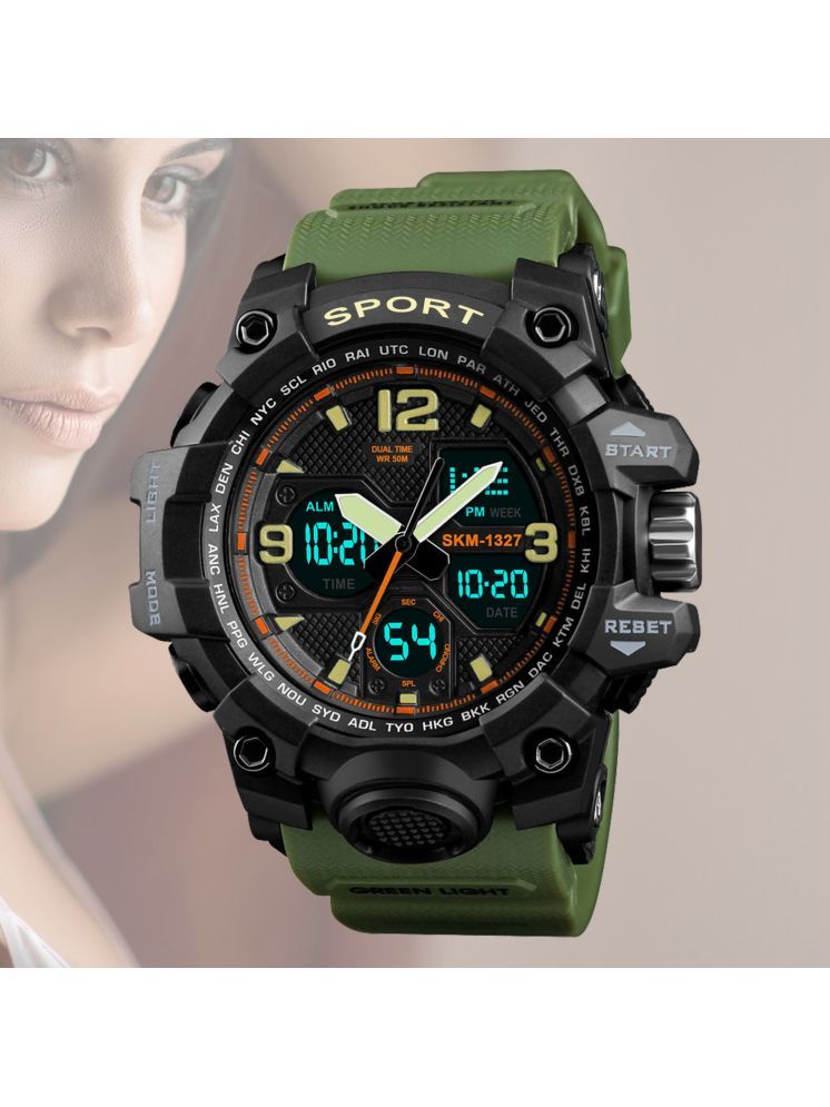     			Harbor Green Silicon Analog-Digital Men's Watch