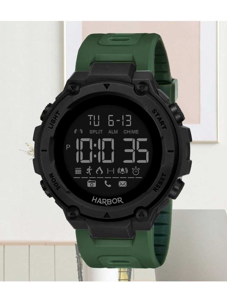     			Harbor Green Silicon Digital Men's Watch