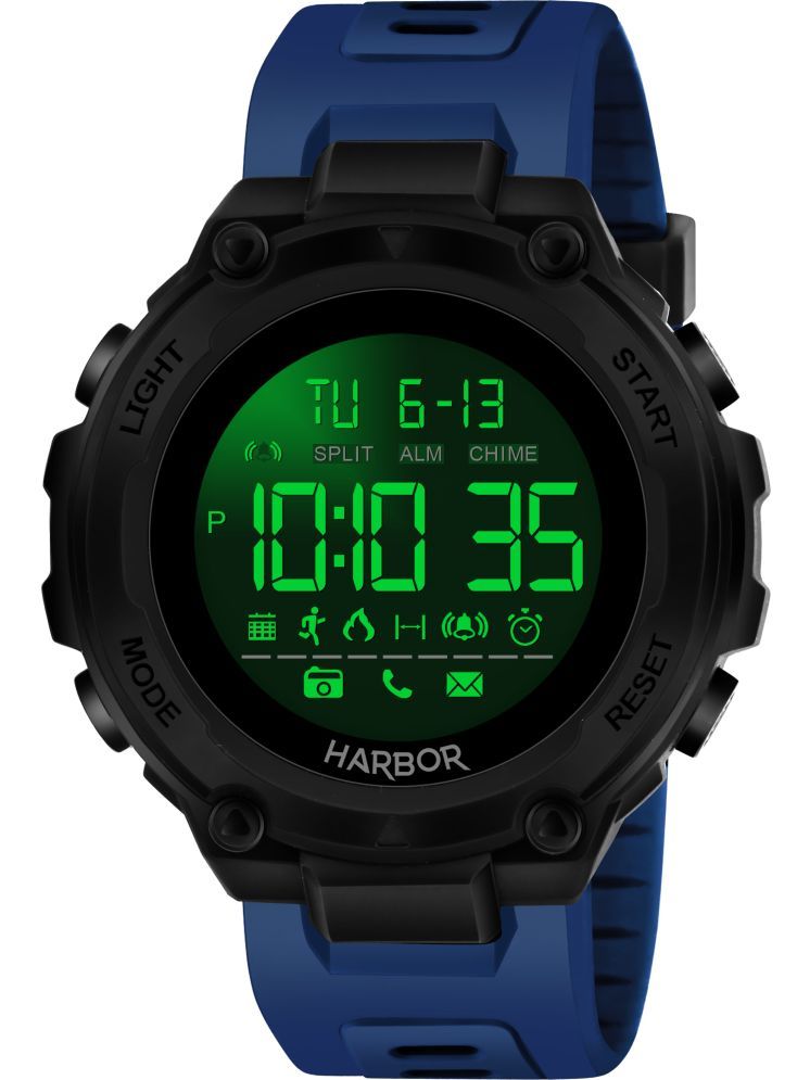     			Harbor Green Silicon Digital Men's Watch