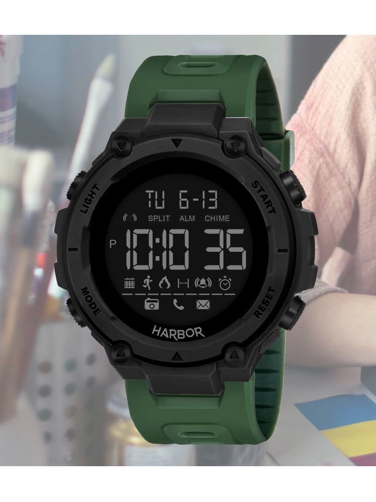     			Harbor Green Silicon Digital Men's Watch