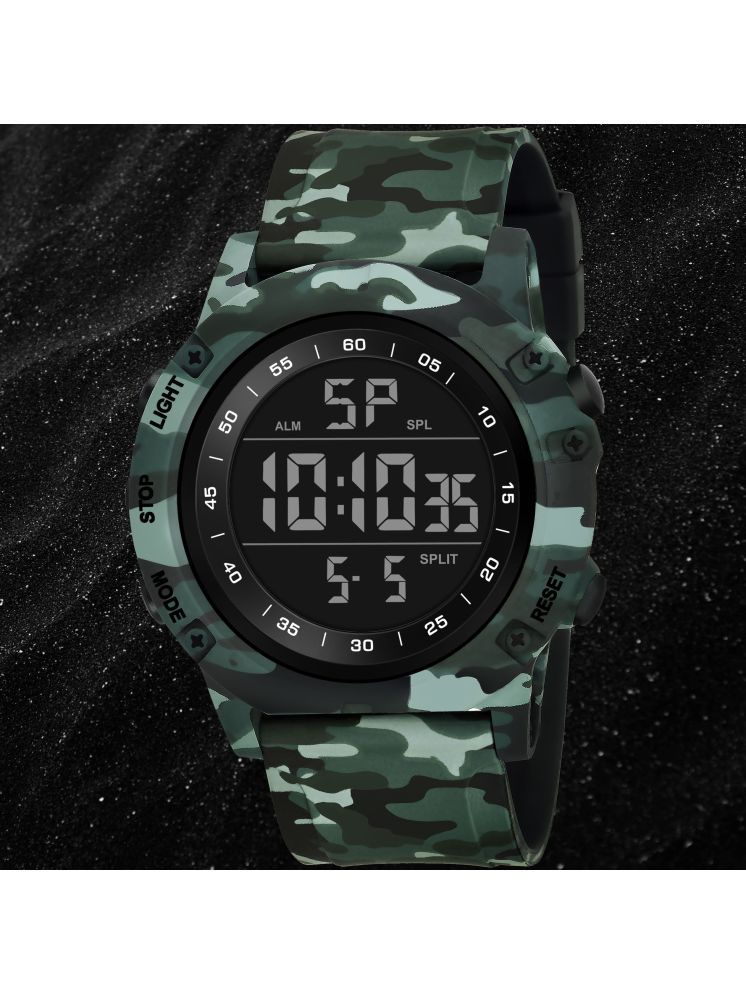     			Harbor Green Silicon Digital Men's Watch