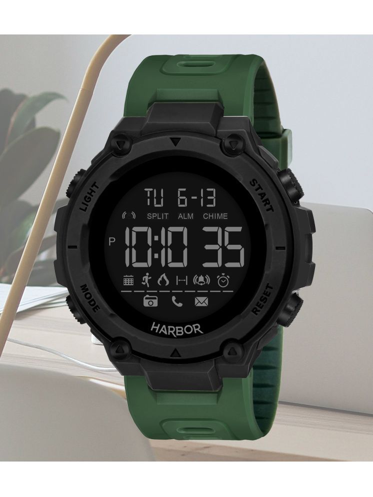     			Harbor Green Silicon Digital Men's Watch