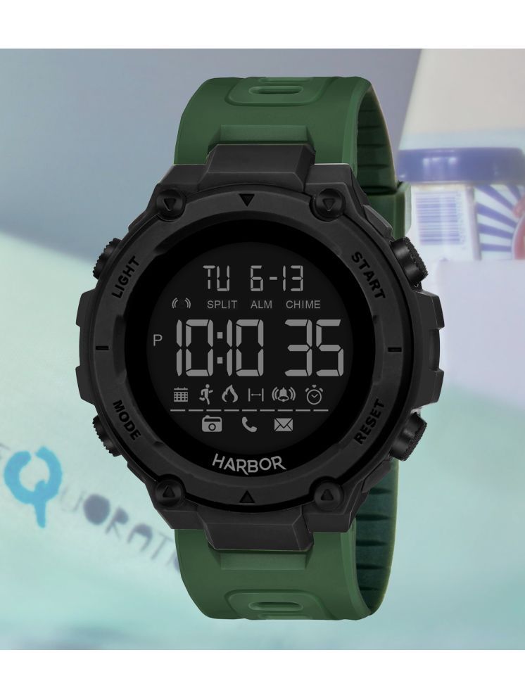     			Harbor Green Silicon Digital Men's Watch