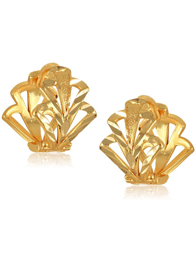     			Vighnaharta Golden Stud Earrings ( Pack of 1 )