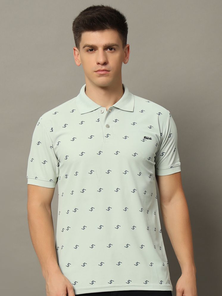     			WESTMAN Cotton Blend Regular Fit Printed Half Sleeves Men's Polo T Shirt - Sea Green ( Pack of 1 )