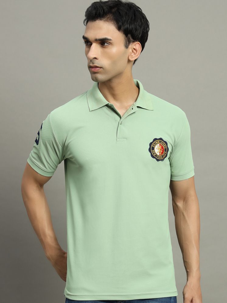     			WESTMAN Cotton Blend Regular Fit Embroidered Half Sleeves Men's Polo T Shirt - Sea Green ( Pack of 1 )