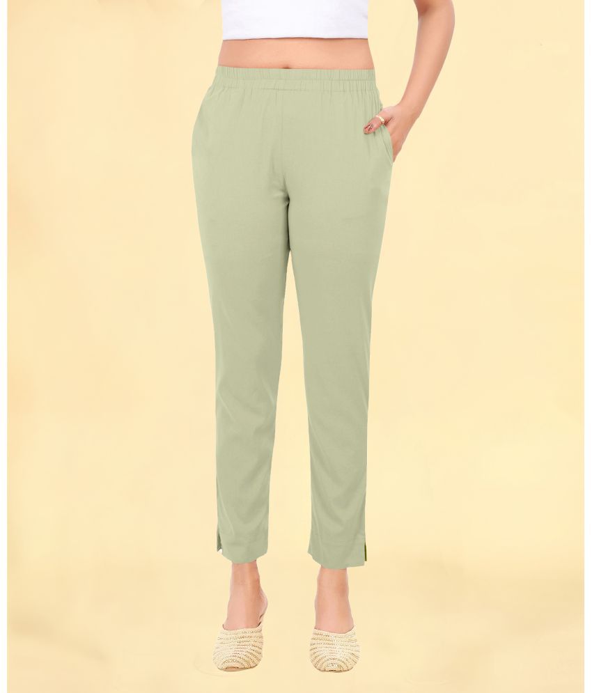     			Colorscube Beige Viscose Slim Women's Casual Pants ( Pack of 1 )
