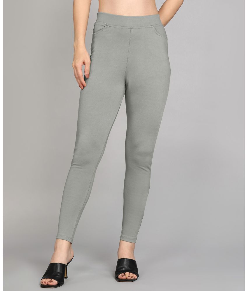     			Colorscube Light Grey Polyester Slim Women's Formal Pants ( Pack of 1 )