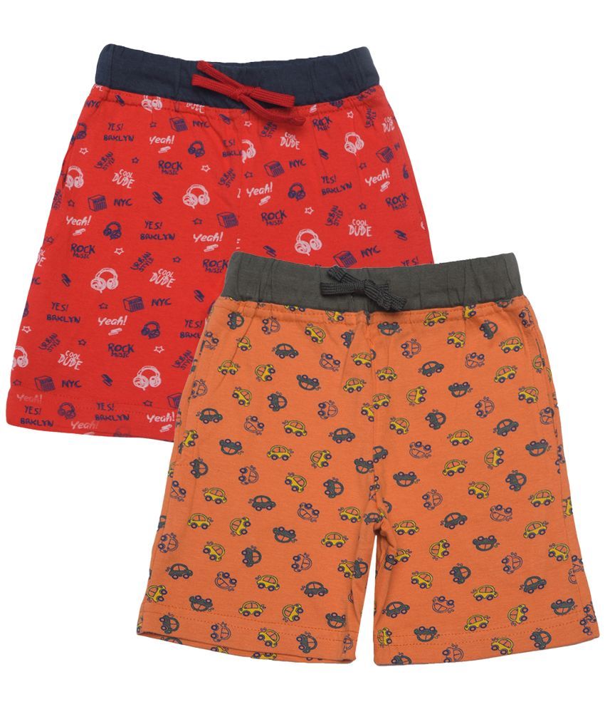     			Dollar Champion Kidswear - Multicolor Cotton Boys Bermudas ( Pack of 2 )