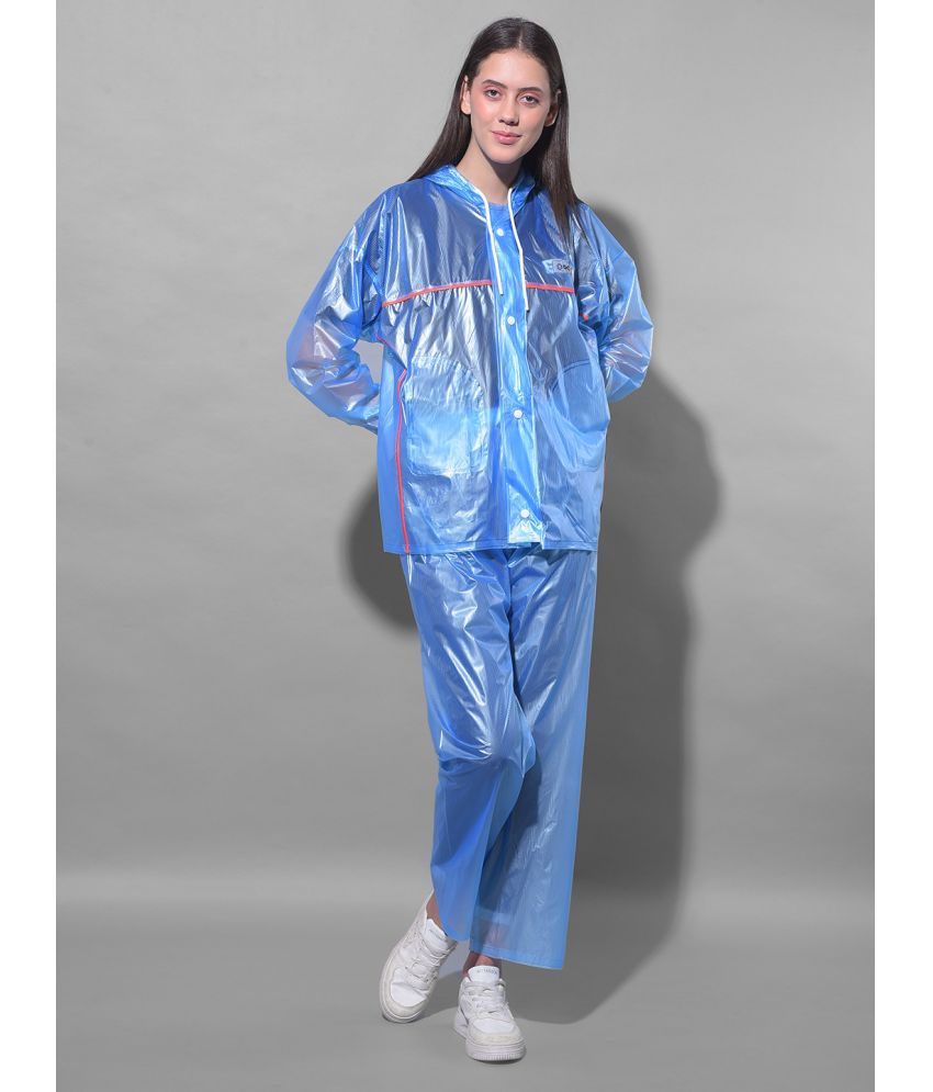     			Dollar Polyester Raincoat Set - Blue