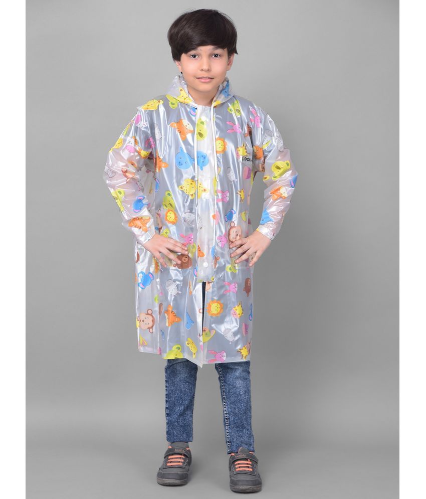     			Dollar Rainguard Kids' Full Sleeve Face Printed Long Raincoat With Adjustable Hood and Pocket