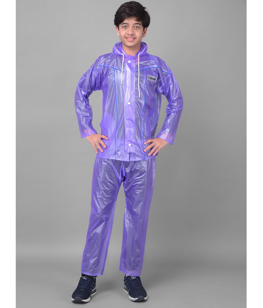     			Dollar Rainguard Kids' Full Sleeve Solid Raincoat Set With Adjustable Hood and Pocket