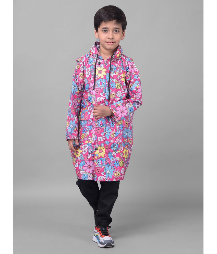     			Dollar Rainguard Kids' Full Sleeve Printed Long Raincoat With Adjustable Hood and Pocket