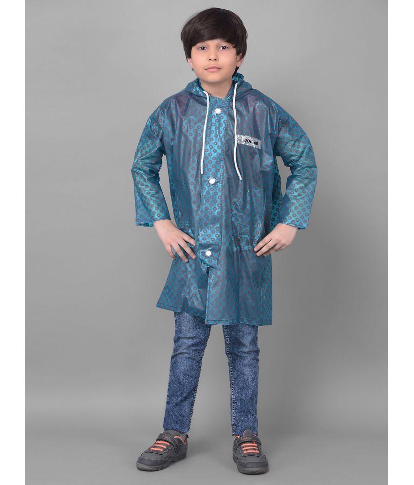     			Dollar Rainguard Kids' Full Sleeve Circle Printed Long Raincoat With Adjustable Hood and Pocket