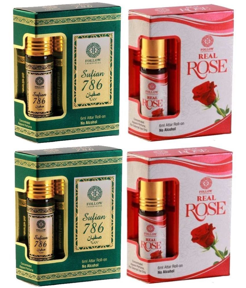     			Girnar Rose Non- Alcoholic Below 50ml Attar ( Pack of 4 )