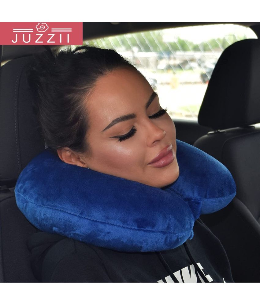     			JUZZII Blue Neck Pillow ( Pack of 1 )