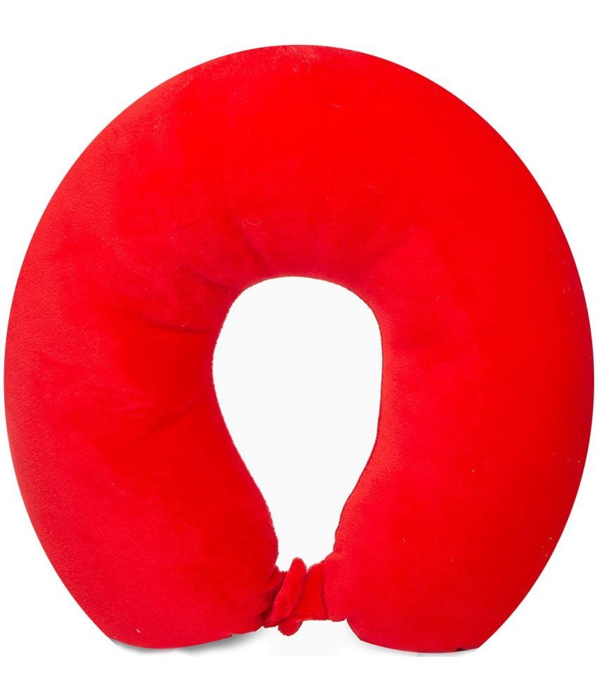     			JUZZII Red Neck Pillow ( Pack of 1 )