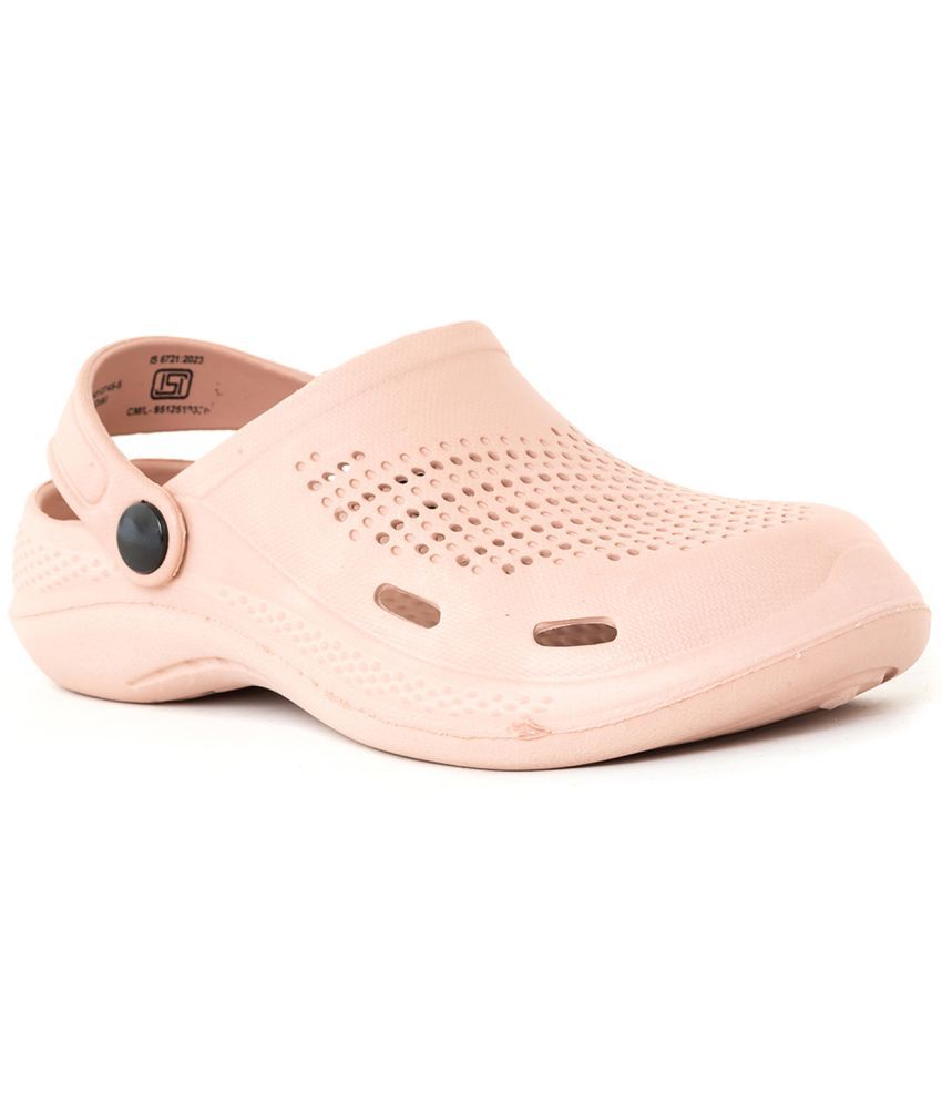     			KHADIM Pink Clogs