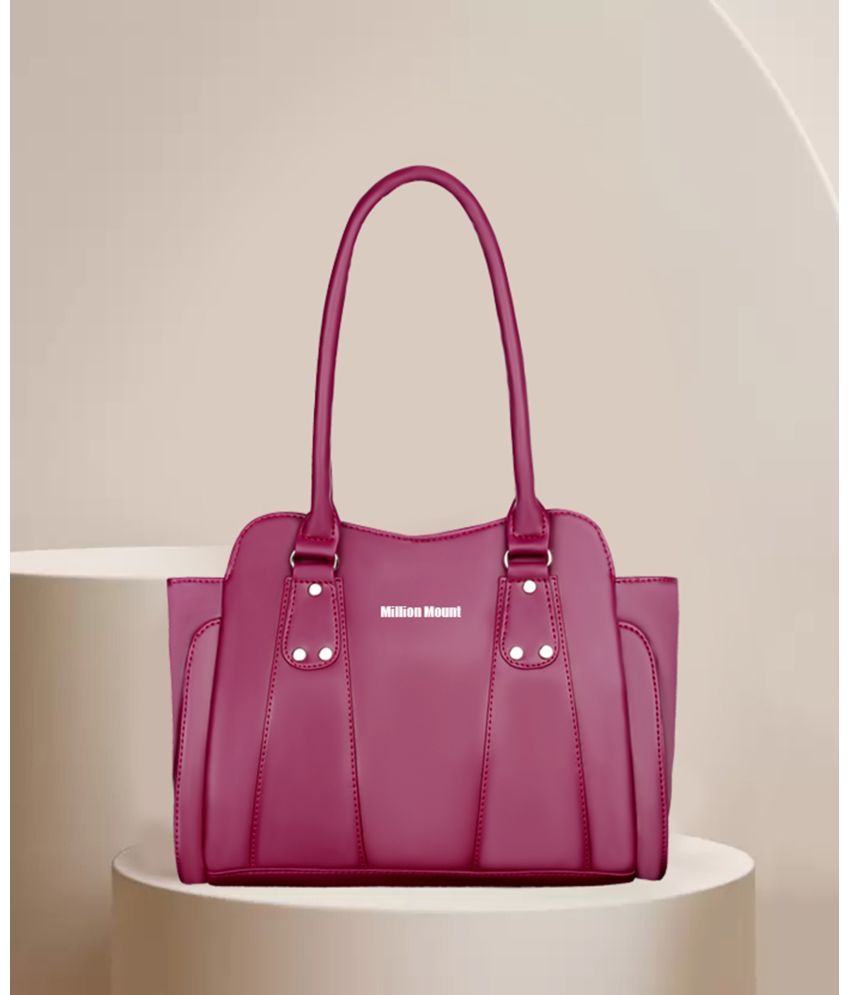     			MILLION MOUNT Maroon PU Shoulder Bag