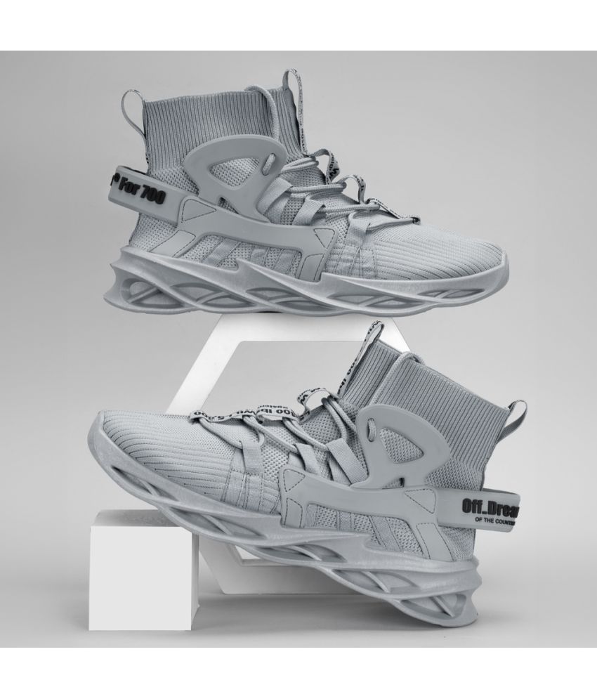     			RapidBox Grey Men's Sneakers