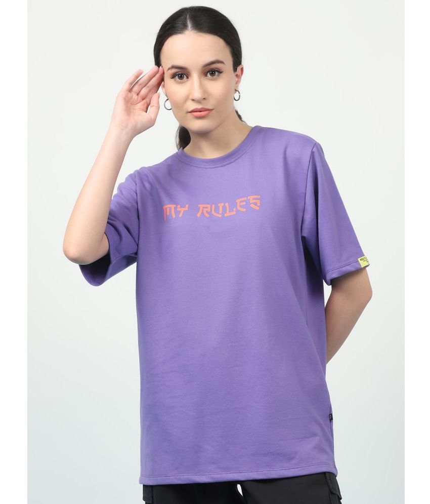     			Rigo Purple Cotton Blend Women's T-Shirt ( Pack of 1 )