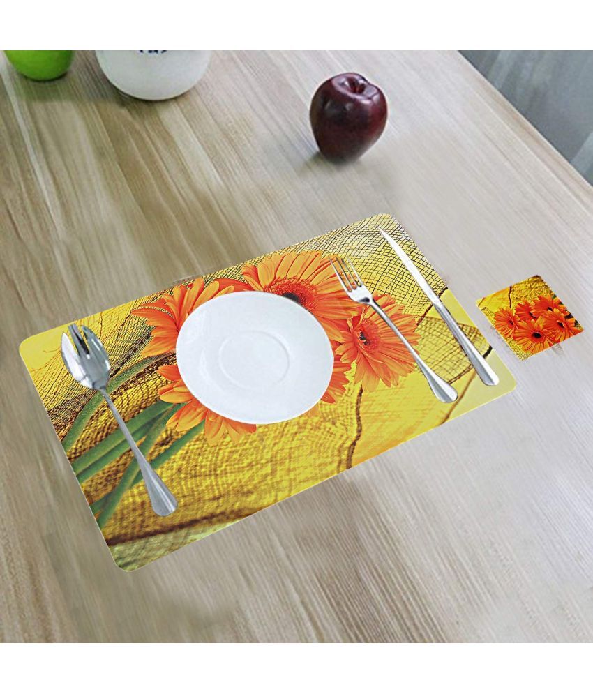     			Sanraksshan PVC Solid Rectangle Table Mats ( 40 cm x 32 cm ) Pack of 1 - Multi