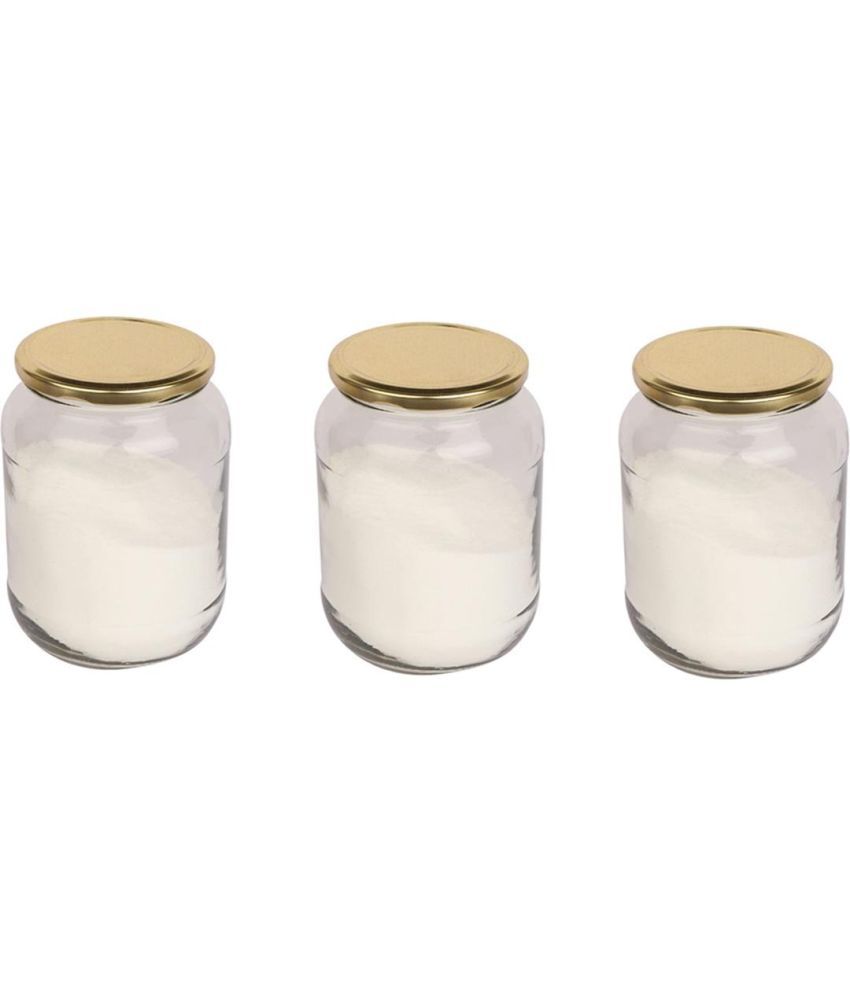     			Somil Glass Container Jar Glass Transparent Utility Container ( Set of 3 )