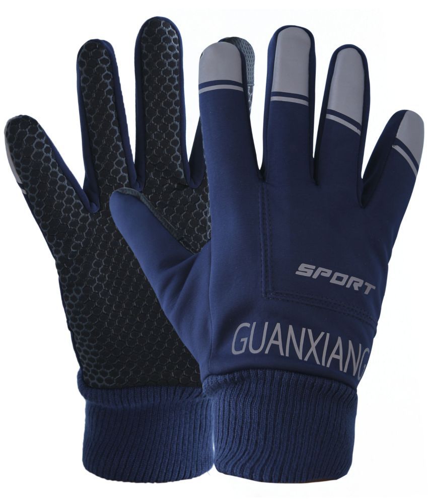     			ZAYSOO Blue Polyester Men's Biker Gloves ( Pack of 1 )